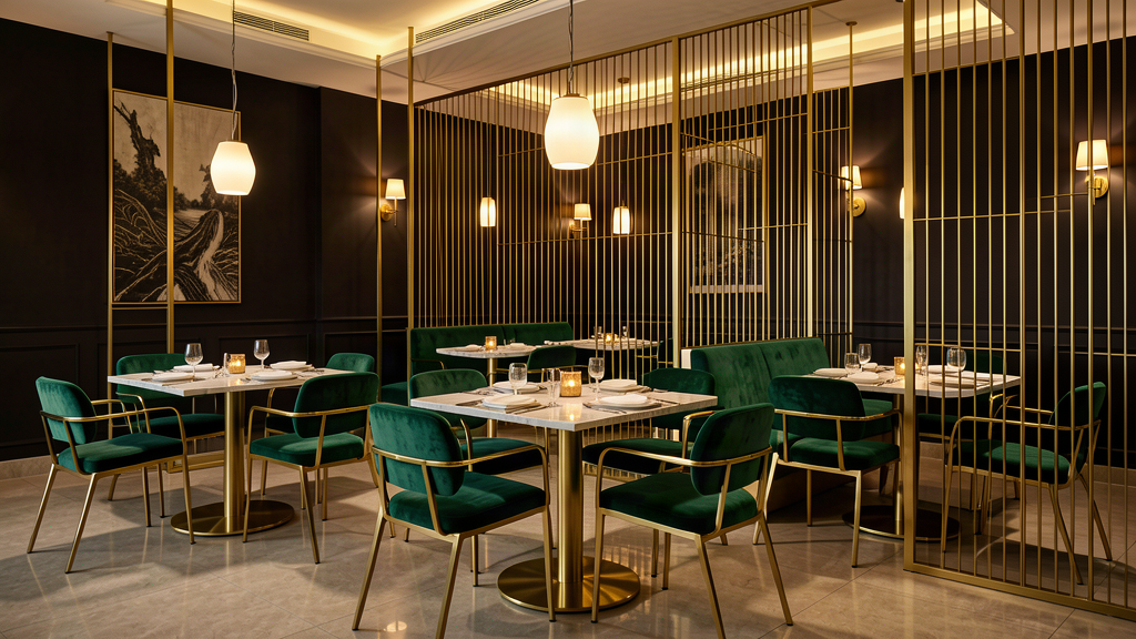 Restaurant gold furniture project