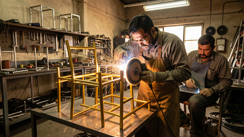 Gold plating and metal finishing workshop in Lahore, Pakistan