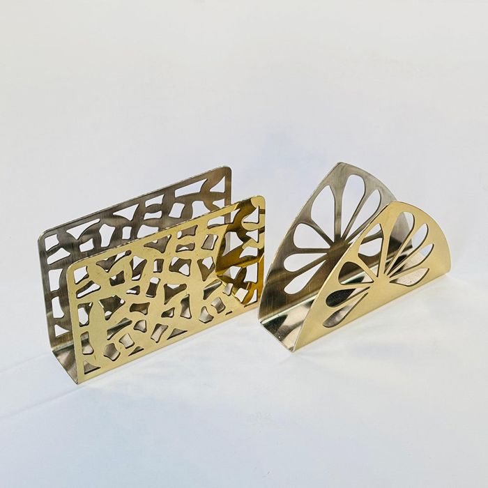 Tissue Holder-Golden SS — gold PVD coated stainless steel, Fusion Coatings Lahore