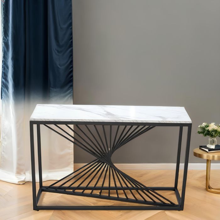 Amella Spiral Console-Matte Black — fusion home store, Lahore