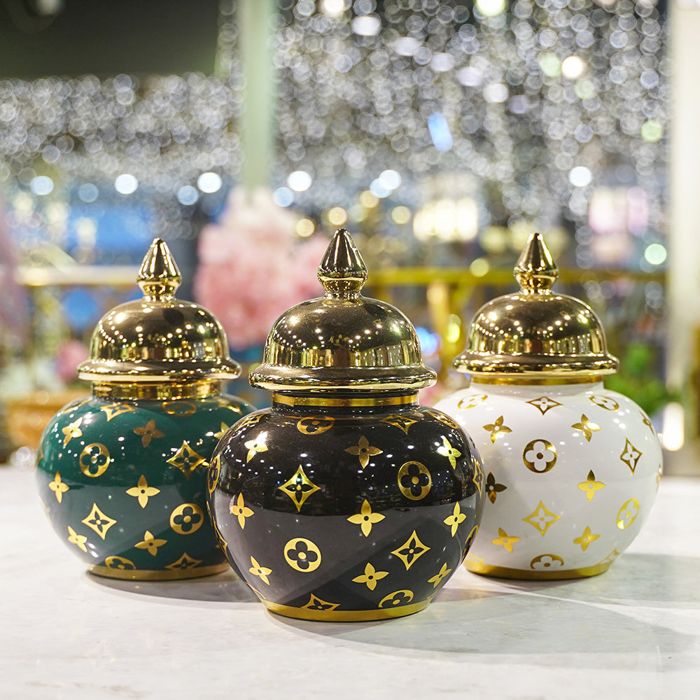 LV Round Vase — fusion home store, Lahore