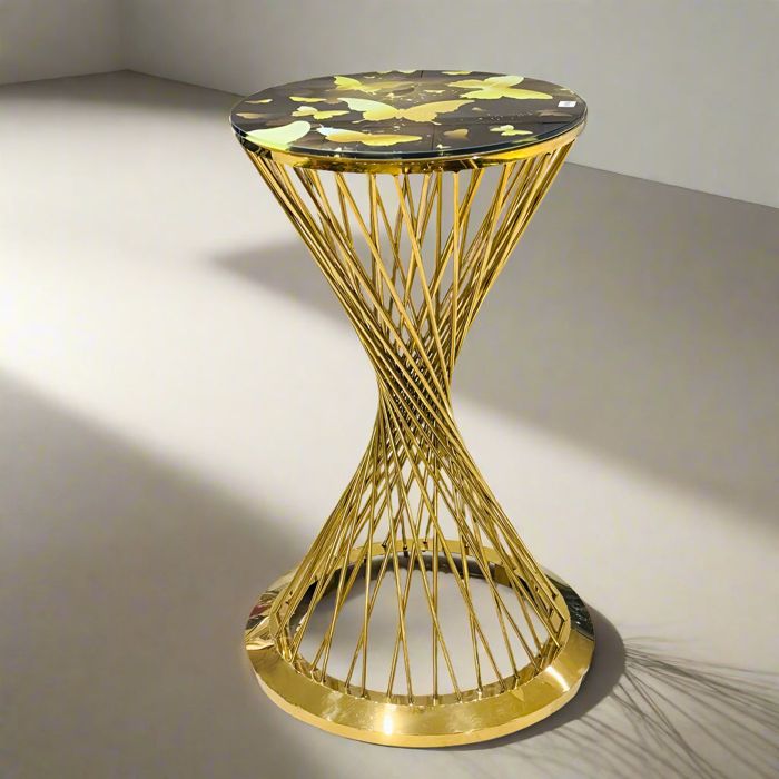 Round Spiral Cocktail Table — fusion home store, Lahore